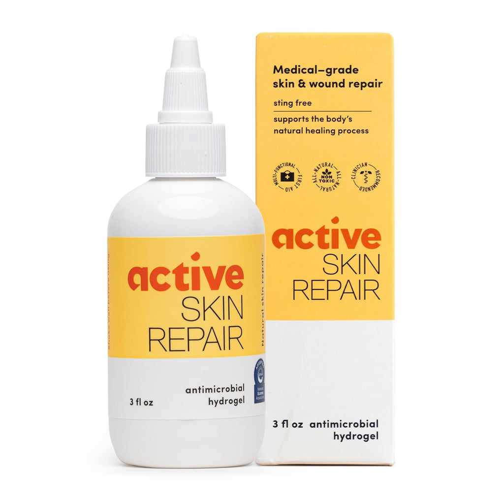 Active Skin Repair First Aid Healing Skin Spray - Natural & Non-Toxic with Hypochlorus Acid for Minor Cuts, Wounds, Scrapes, Rashes, Sunburns, & More, 3 oz