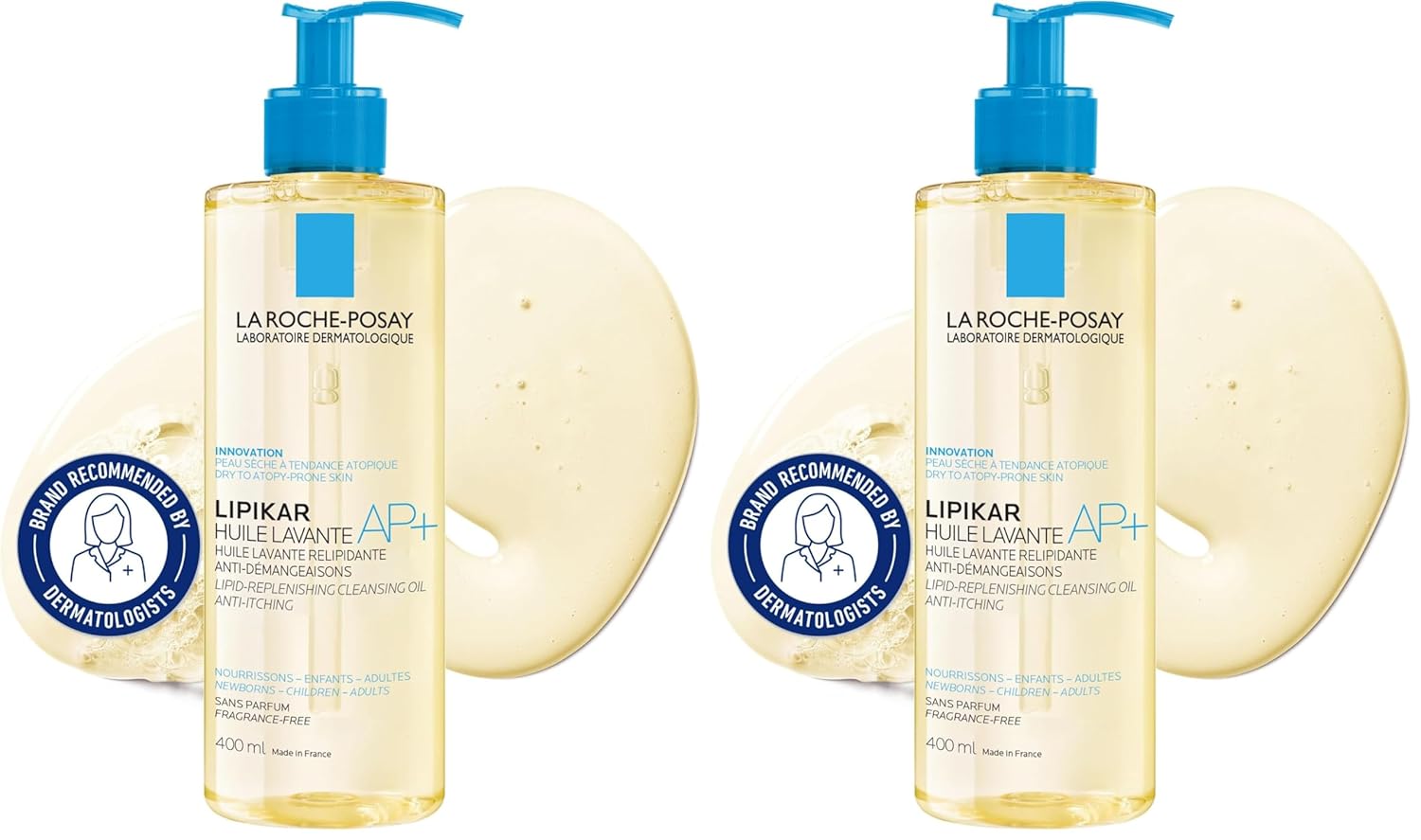 La Roche-Posay Lipikar AP+ Gentle Foaming Cleansing Oil, Gentle Oil Cleanser for Face and Body Formulated with Niacinamide, Long-Lasting 24-hour Hydration, Fragrance-Free & Soap Free